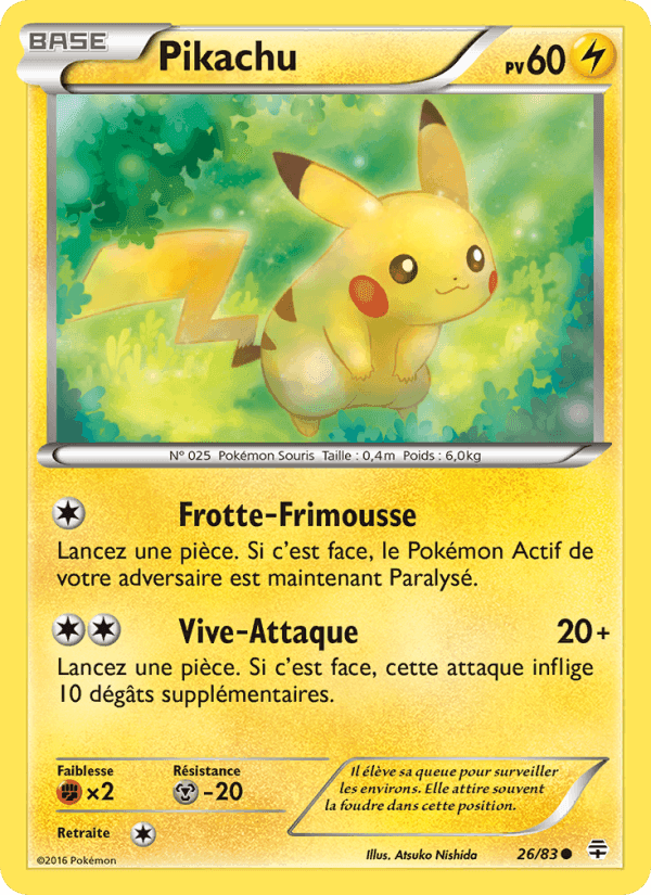 Pikachu, carte 26 de Générations