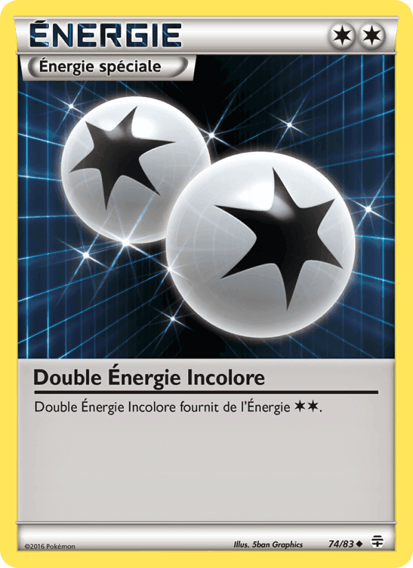 Double Énergie Incolore, card 74 from Générations