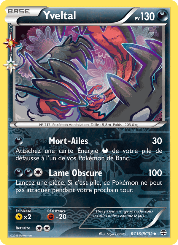Yveltal, carta RC16 de Générations