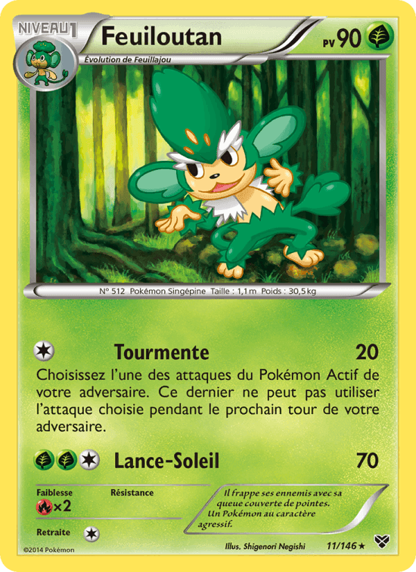 Feuiloutan, card 11 from XY