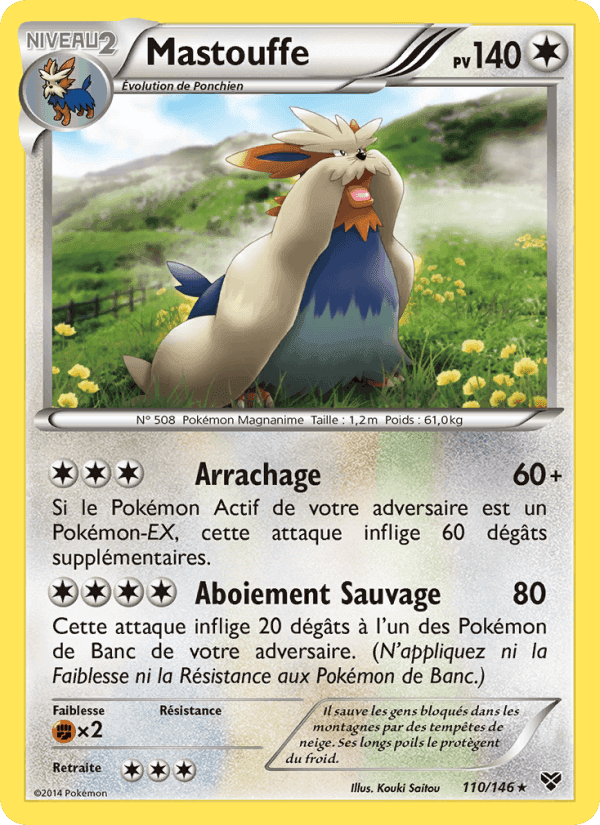 Mastouffe, carte 110 de XY