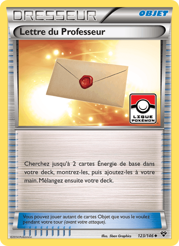 Lettre du Professeur, carte 123 de XY