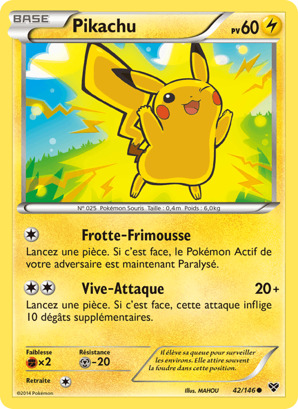 Pikachu, card 42 from XY