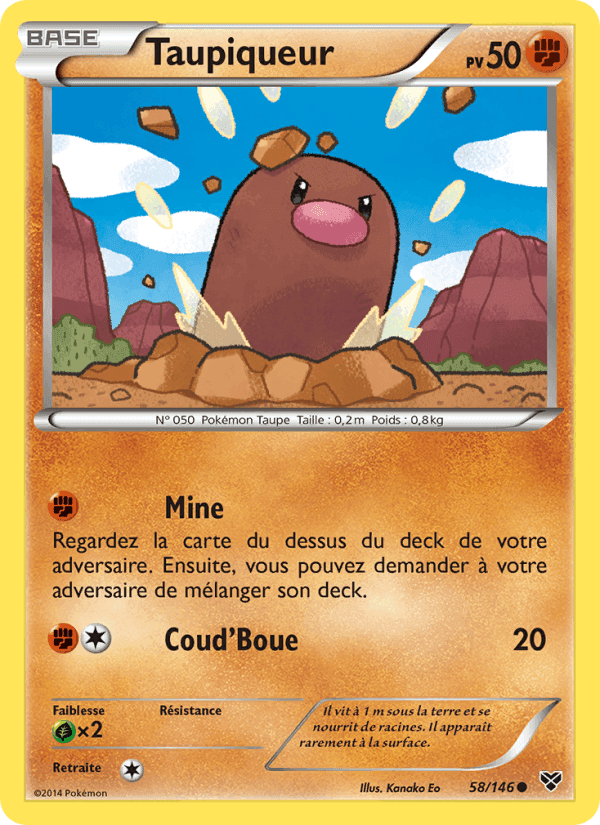 Taupiqueur, carte 58 de XY