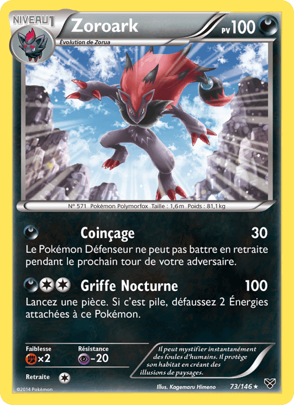 Zoroark, card 73 from XY