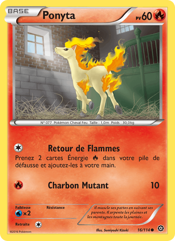 Ponyta, carte 16 de Offensive Vapeur