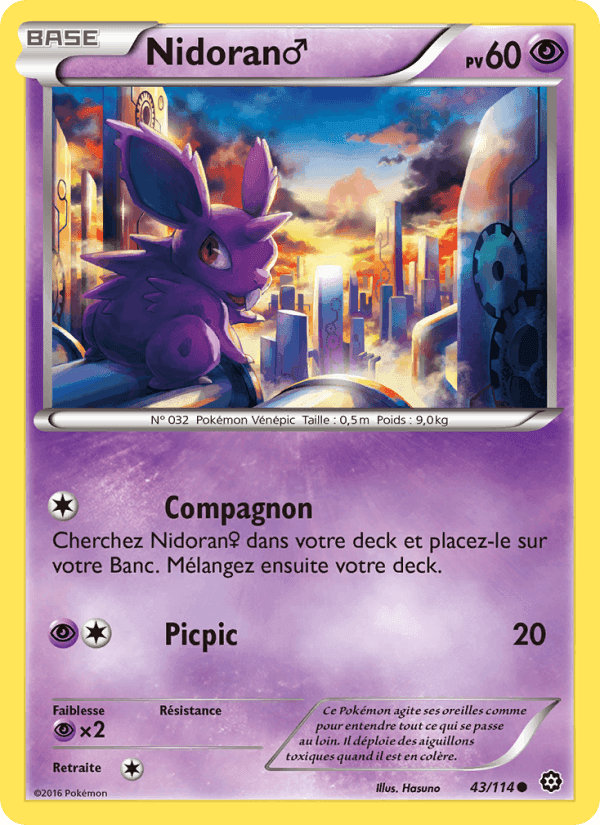 Nidoran♂, carta 43 di Offensive Vapeur