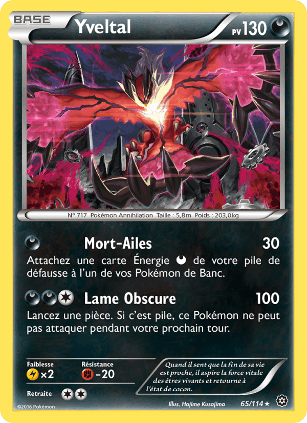 Yveltal, carte 65 de Offensive Vapeur