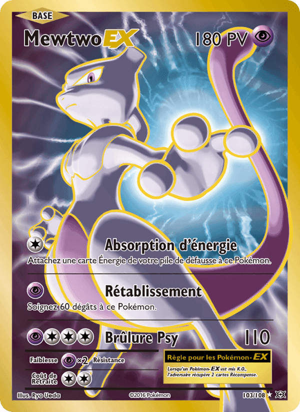 Mewtwo EX, card 103 from Évolutions