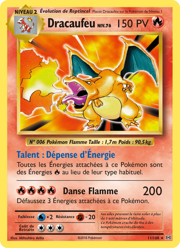 Dracaufeu, carte 11 de Évolutions