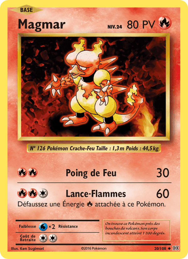 Magmar, carte 20 de Évolutions