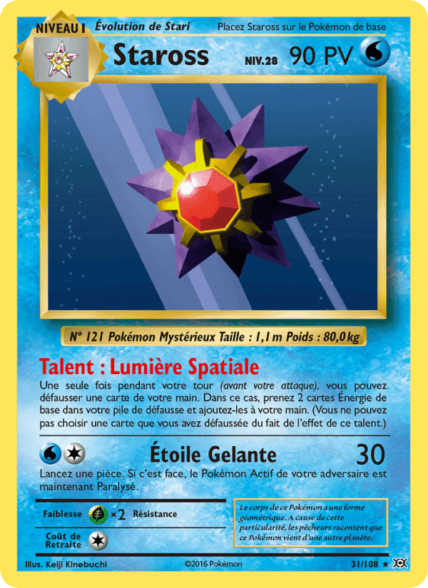 Staross, carte 31 de Évolutions