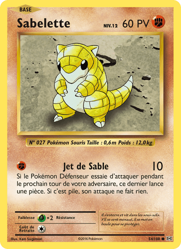 Sabelette, carte 54 de Évolutions