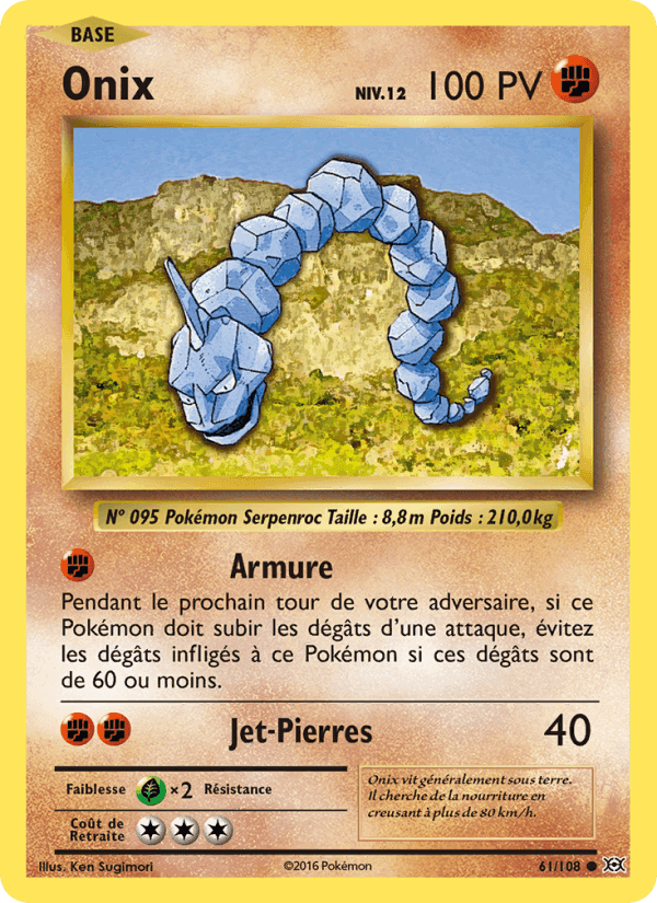 Onix, carte 61 de Évolutions