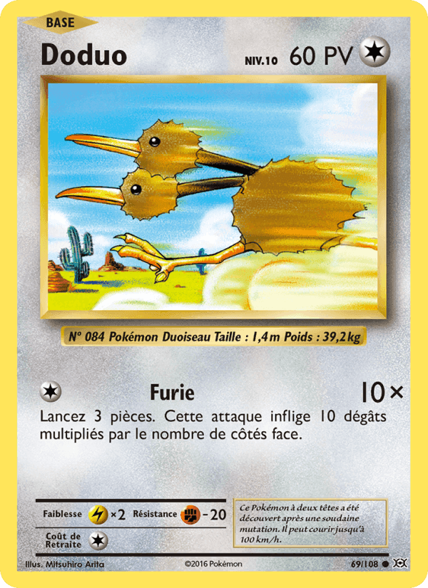 Doduo, carte 69 de Évolutions