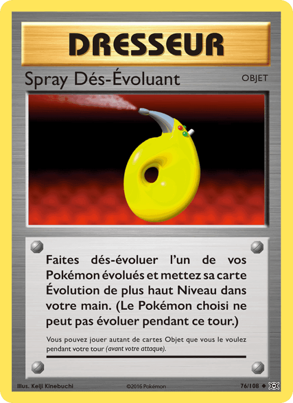 Spray Dés-Évoluant, carte 76 de Évolutions