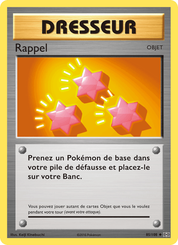 Rappel, carta 85 di Évolutions