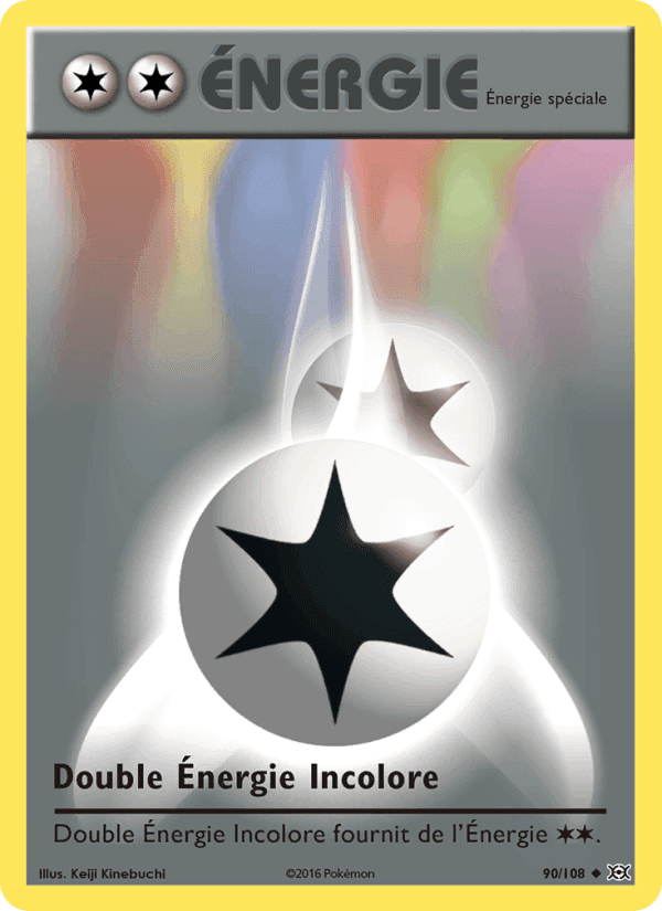 Double Énergie Incolore, card 90 from Évolutions