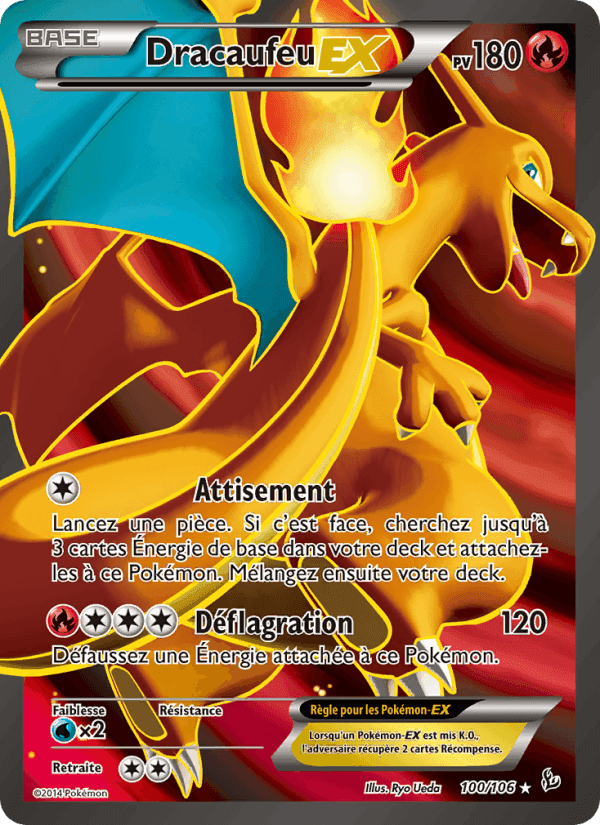 Dracaufeu EX, carta 100 di Étincelles