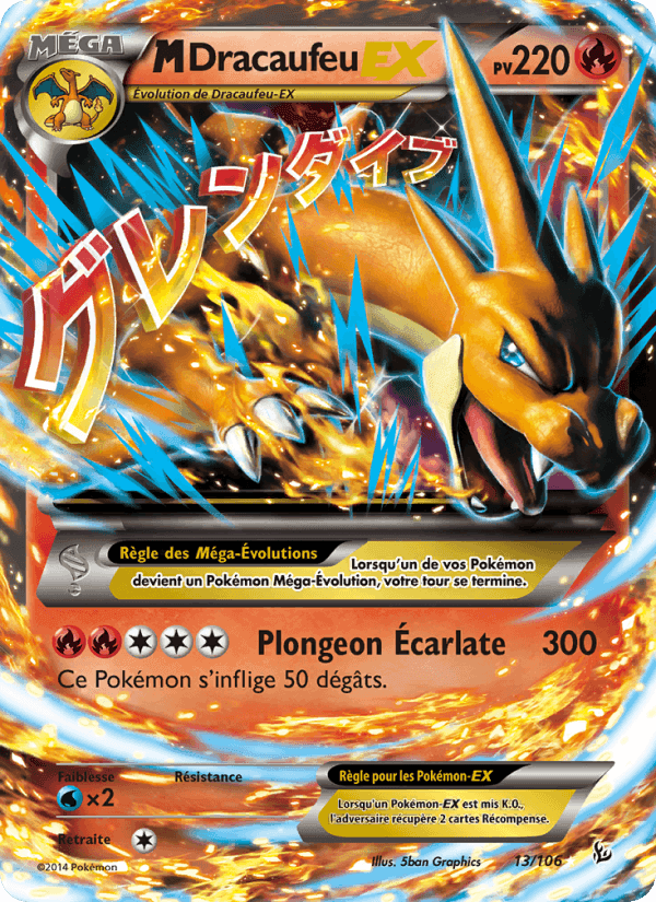 M-Dracaufeu EX, card 13 from Étincelles
