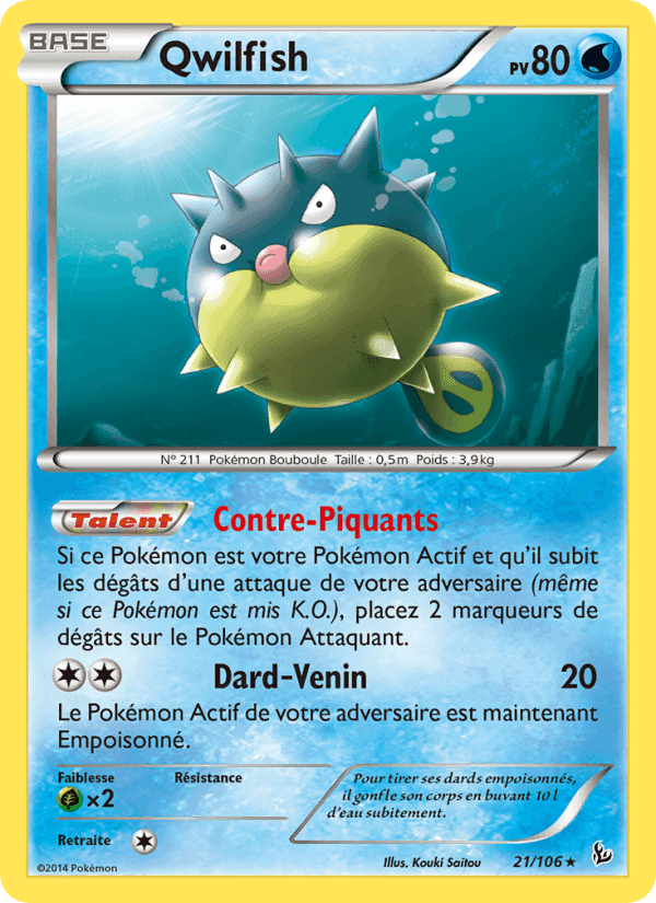 Qwilfish, card 21 from Étincelles