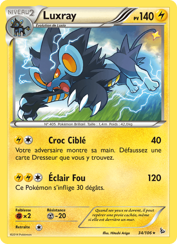 Luxray, carte 34 de Étincelles