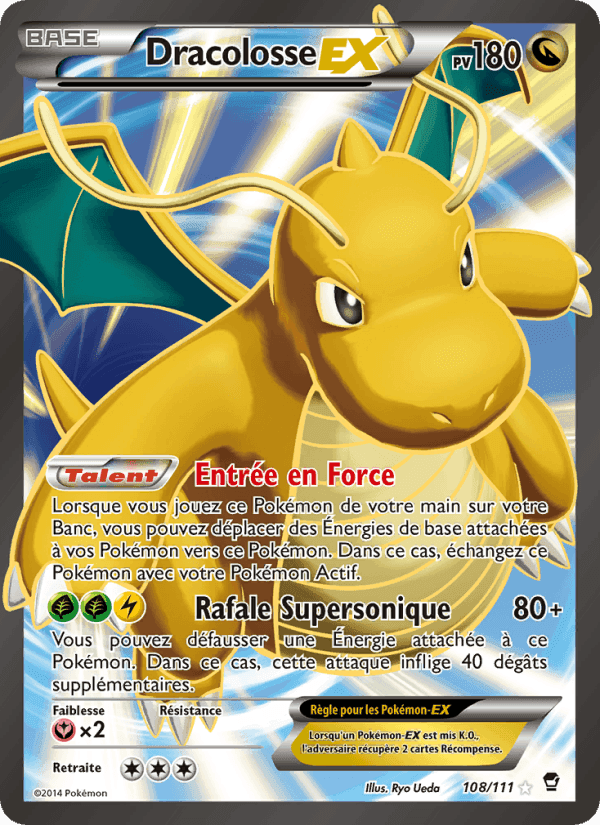 Dracolosse EX, card 108 from Poings Furieux
