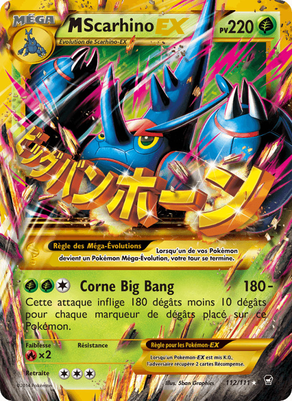 M-Scarhino EX, card 112 from Poings Furieux
