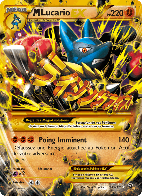 M-Lucario EX, carte 113 de Poings Furieux