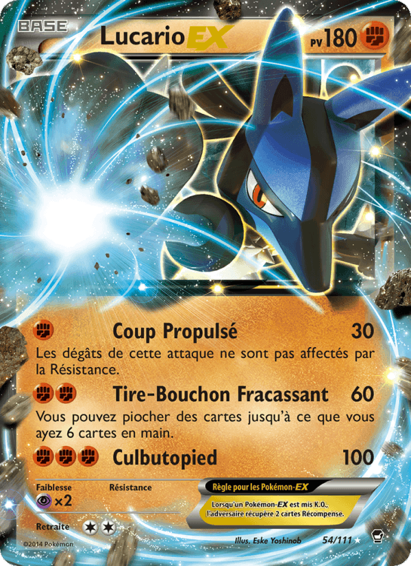 Lucario EX, carte 54 de Poings Furieux