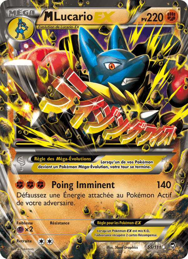 M-Lucario EX, carte 55 de Poings Furieux
