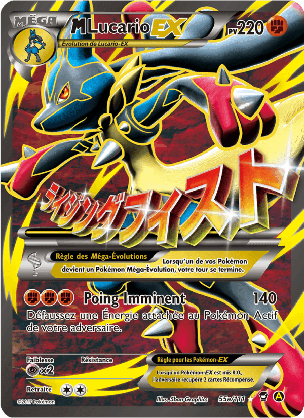 M-Lucario EX, carte 55a de Poings Furieux