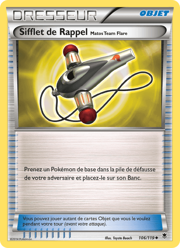 Sifflet de Rappel Matos Team Flare, carte 106 de Vigueur Spectrale