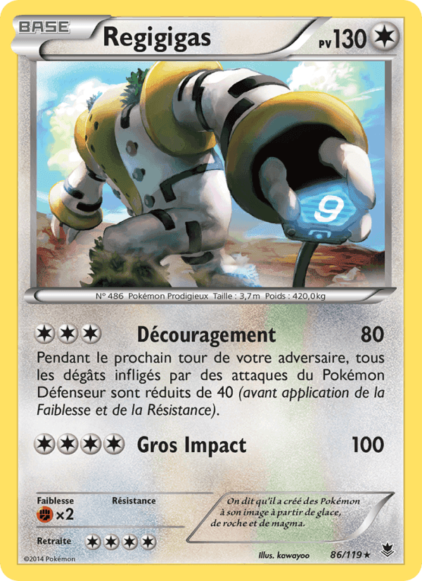 Regigigas, carte 86 de Vigueur Spectrale