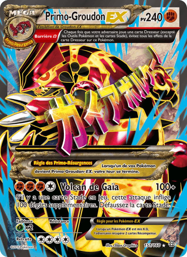 Primo-Groudon EX, card 151 from Primo-Choc