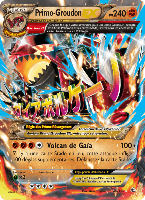 Primo-Groudon EX, carte 86 de Primo-Choc