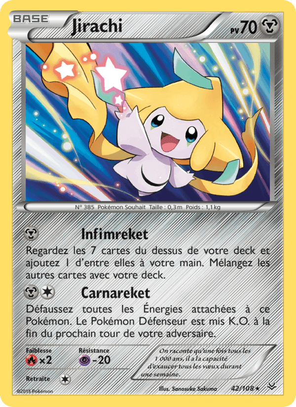 Jirachi, carte 42 de Ciel Rugissant