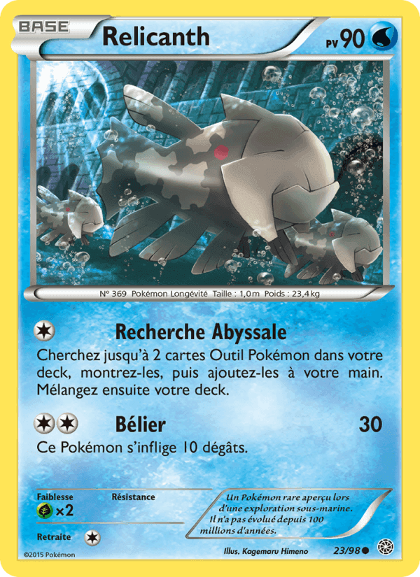 Relicanth, carte 23 de Origines Antiques