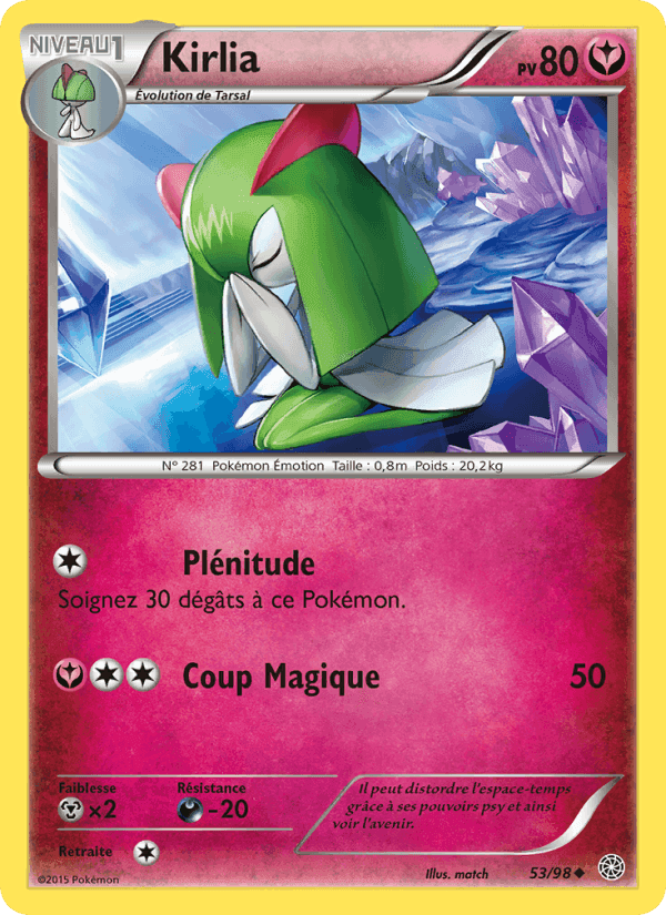 Kirlia, carte 53 de Origines Antiques