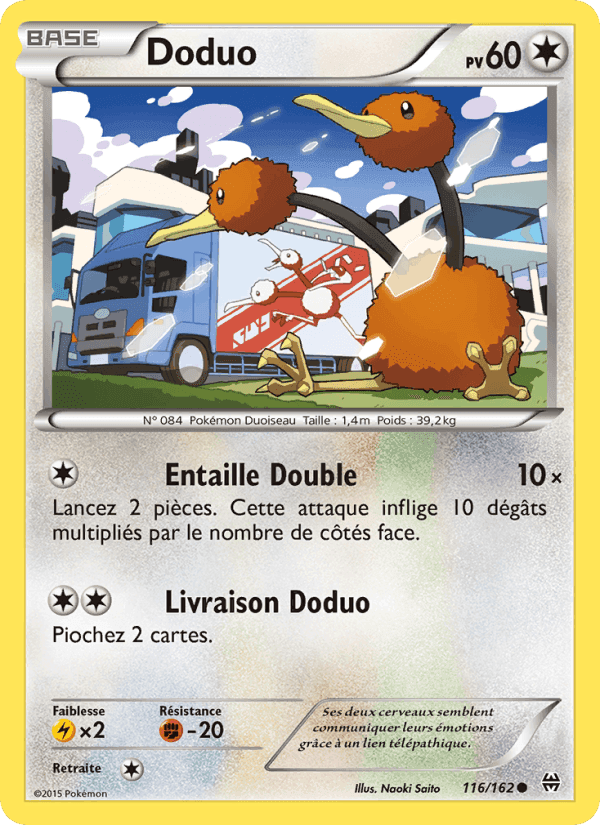 Doduo, card 116 from Impulsion Turbo