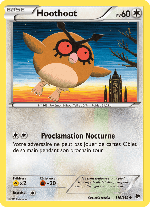 Hoothoot, carte 119 de Impulsion Turbo