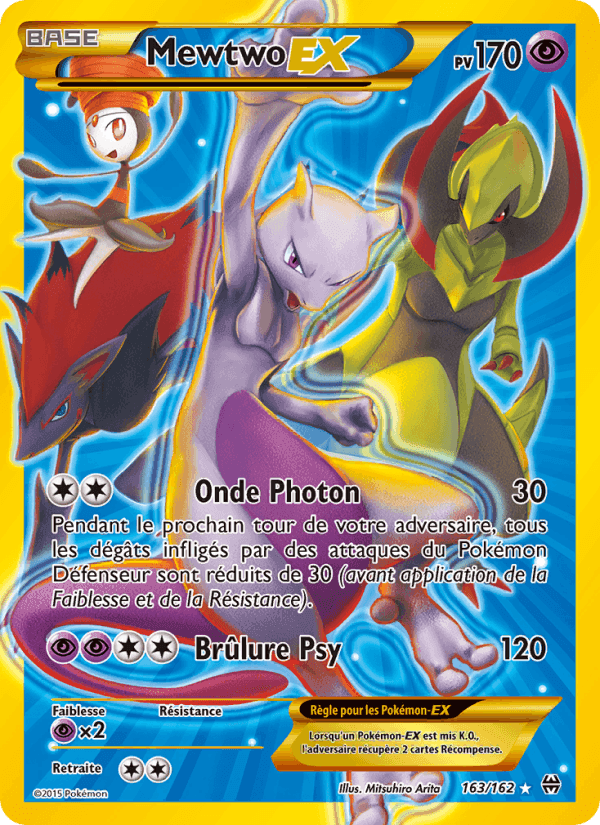 Mewtwo EX, card 163 from Impulsion Turbo