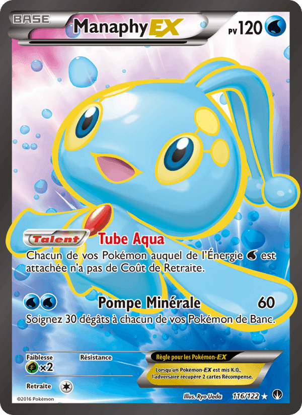 Manaphy EX, carte 116 de Rupture Turbo