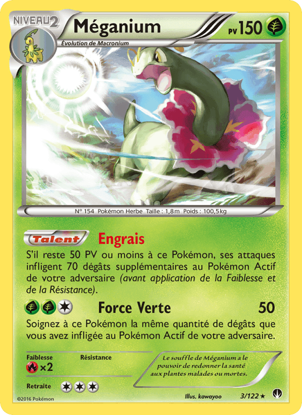 Méganium, carta 3 de Rupture Turbo