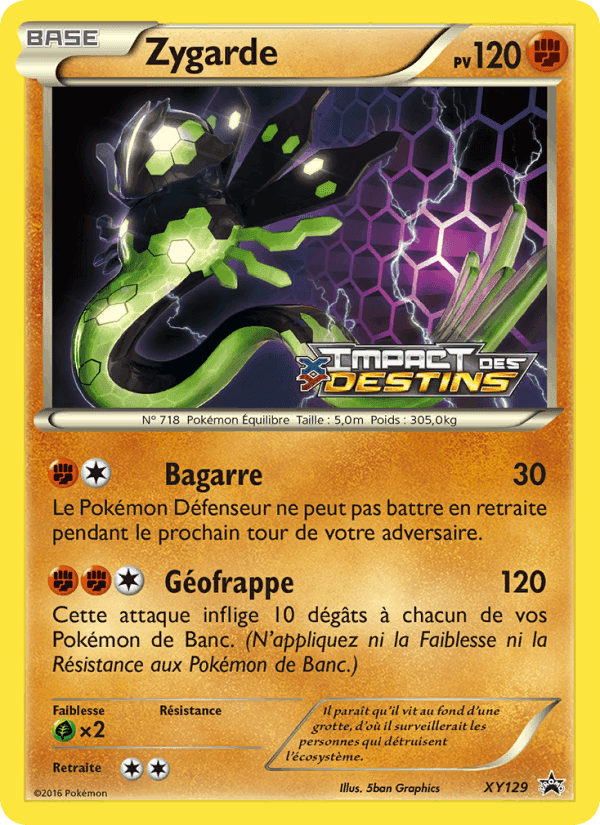 Zygarde, carte XY129 de Promo XY