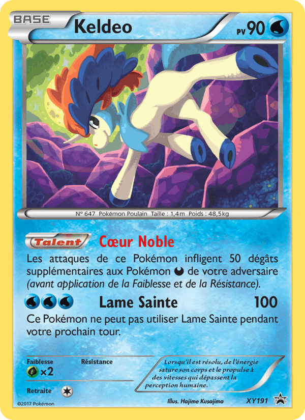 Keldeo, card XY191 from Promo XY