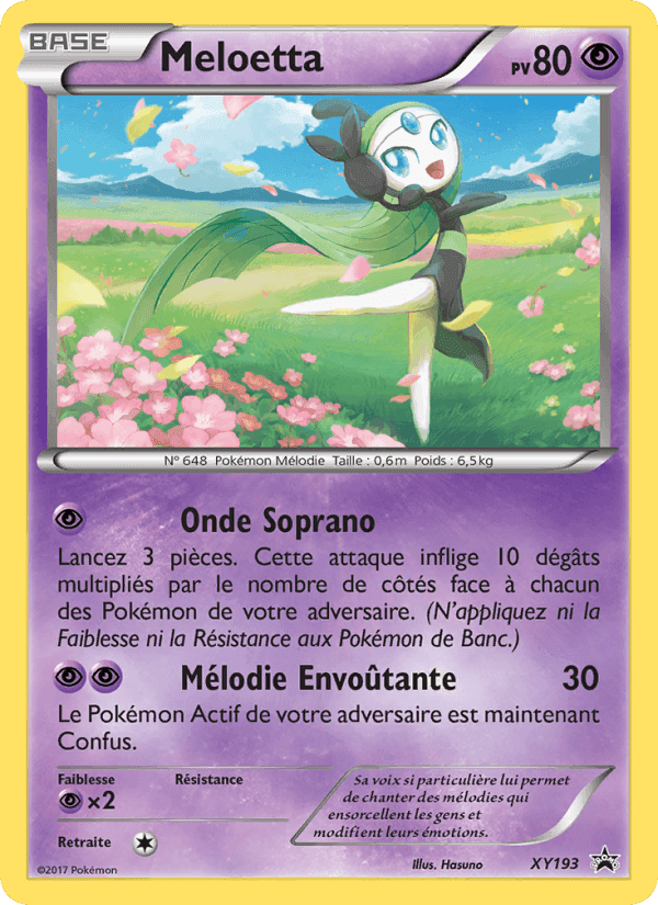 Meloetta, carte XY193 de Promo XY