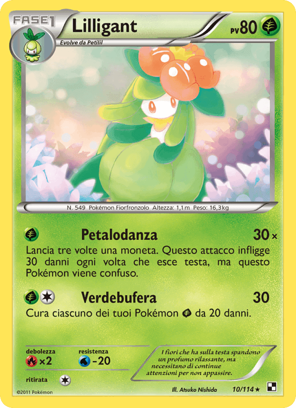 Lilligant, carta 10 di Nero e Bianco