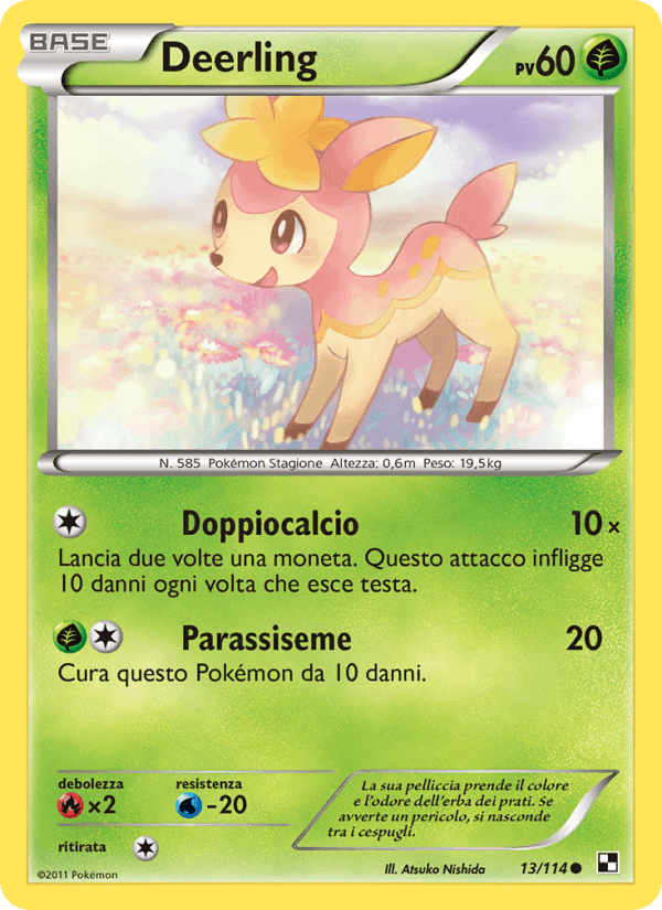 Deerling, carta 13 di Nero e Bianco