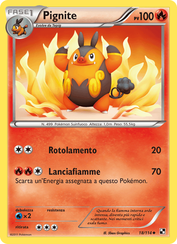 Pignite, carte 18 de Nero e Bianco